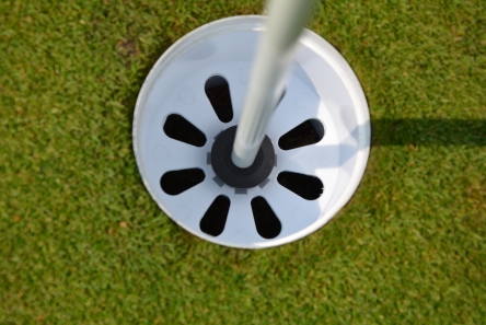 UK size plastic ferrule in UK size golf hole cup