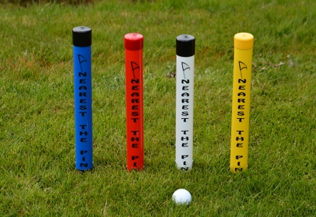 nearest the centre of the fairway marker tube for golf course